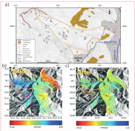 Figure 2 presents correlation map for ENVISAT descending data  There are limited numbers of pixels with high correlation (0.7, 0.8 and 0.9) because of the low sensitivity of the C-band sensors to topographic changes