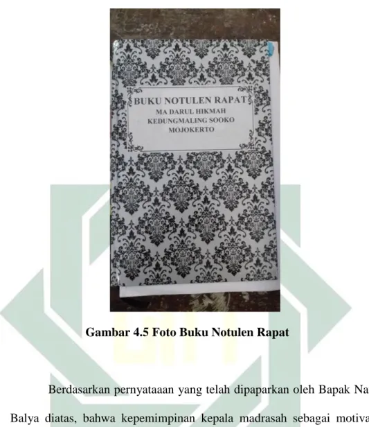 Gambar 4.5 Foto Buku Notulen Rapat 