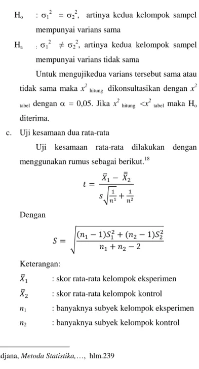 tabel   maka  H o