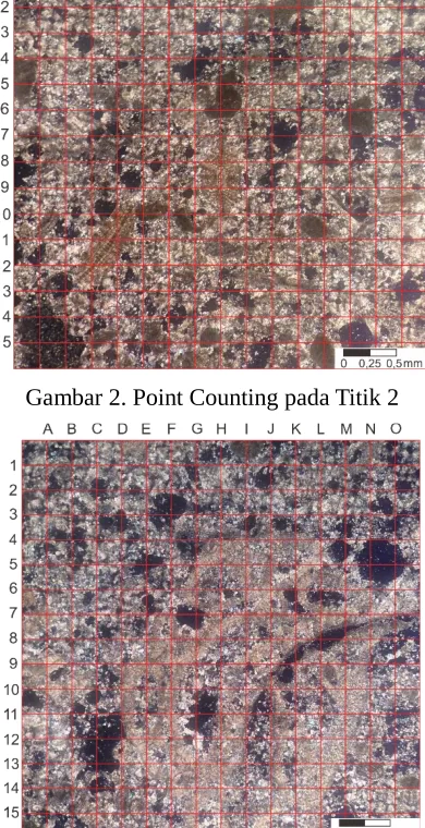 Gambar 2. Point Counting pada Titik 2