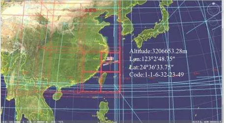 Figure 20. The e-Octree model grid and satellite’s position 3  