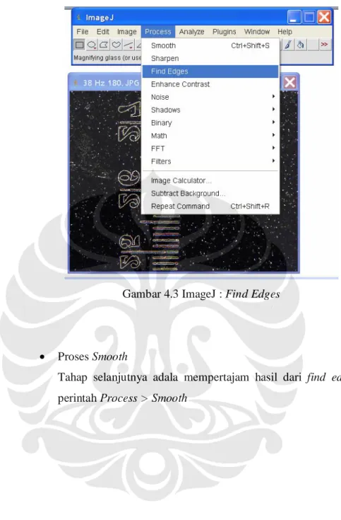 Gambar 4.3 ImageJ : Find Edges 