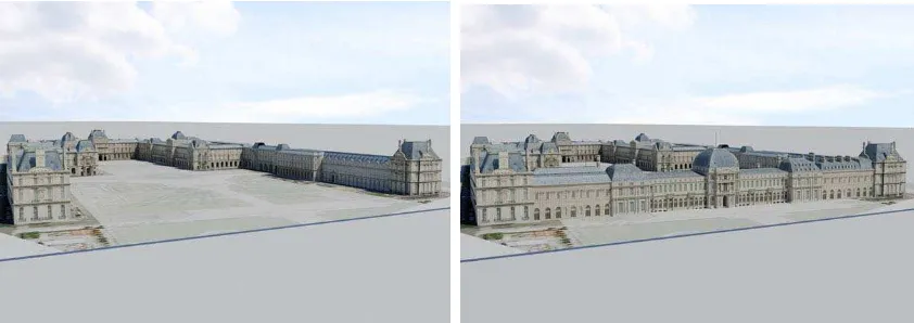 Fig. 10. (left) “Paris, Champs Elysée” avenue  panoramic view with a global information related to the interest sites