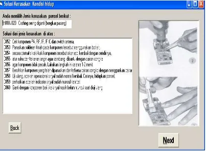 Gambar 3.8. Tampilan  Form  Solusi Kerusakan Kondisi Hidup 