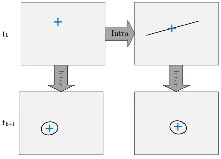 Figure 2: Paths for intra-frame and inter-frame matching