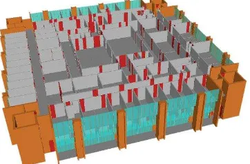 Figure 3. An example of reconstructed integrated 3D building model 