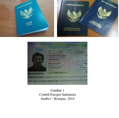Gambar 1 Contoh Passpor Indonesia 
