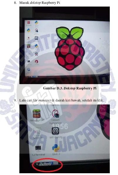 Gambar D.3. Dekstop Raspberry Pi 