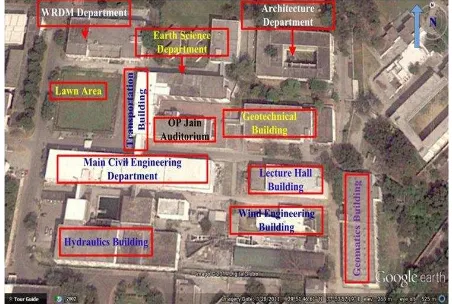 Figure 1: Civil Engineering Department (CED), IIT-Roorkee (Source: Google Earth, January 2014)    
