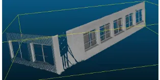 Figure 5: Top; A sample iPhone video frame from the building ofinterest. Bottom; Automacatically generated point cloud.
