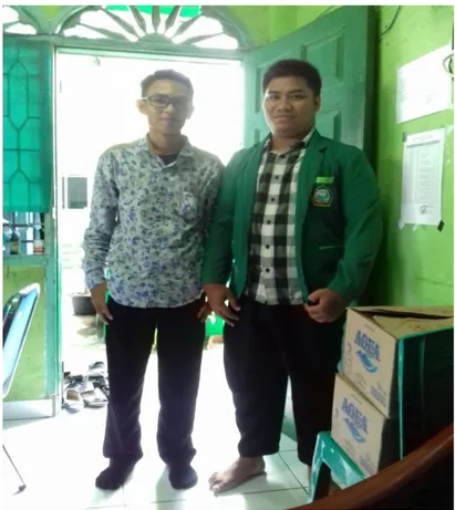 Foto bersama salah satu guru di MAS yaitu bapak Ari Setiawan S.Pd 