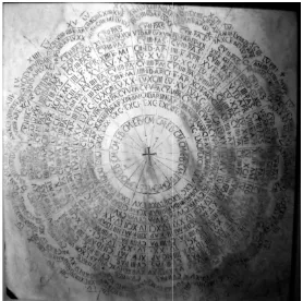 Figure 1: Paschal Calendar Stone. MuseoPhoto by Author.   seo Arcivescovile; Ravenna, Italy