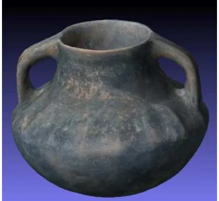 Fig. 8 An example of shoot with polarized light of a little amphora from Tomb 596. 