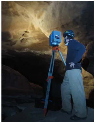 Figure 2. An image of the laser scanner while working.