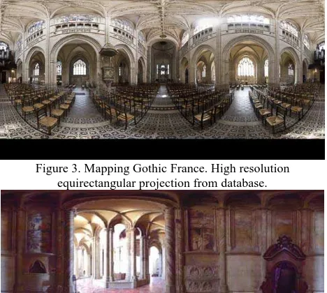 Figure 3. Mapping Gothic France. High resolution equirectangular projection from database