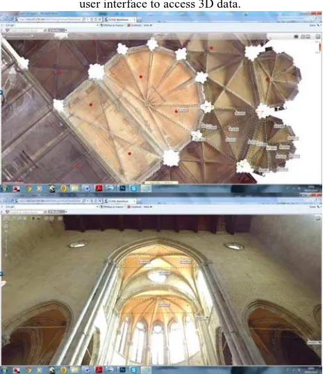 Figure 5 . Naples S. Lorenzo Maggiore. SCENE WebShare: using this system 360° immersive images could be considered a 