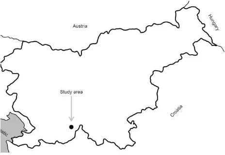 Figure 1.   Study area in south-west Slovenia.  