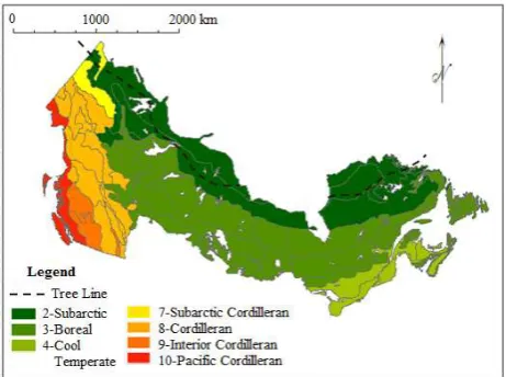 Figure 2. The spatial distribution of 1,317 CFS soil samples collected in Canadian forest areas before 1991 by the Canada 
