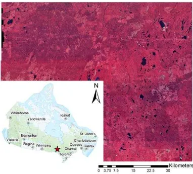 Figure 1. Research area of Hearst Forest, Ontario, Canada  