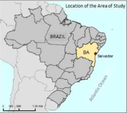 Figure 1. Map of the location of Salvador  
