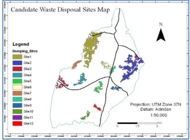 Figure 2: Dumping Sites Suitability Map of Wukro town 