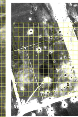 Figure 3. A bombarded area overlaid by a 30 meter raster 