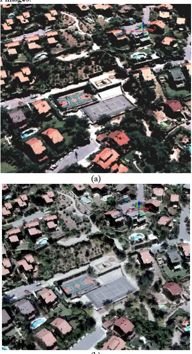 Figure 3. The generated DSM with UltraMap V3.1 (a), DLR software (b) and reference LiDAR point cloud (c) 