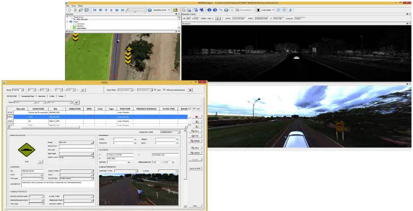 Figure 1. Interface of the point cloud based road management software.