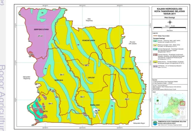Gambar 7. Peta geologi Kota Tangerang Selatan 