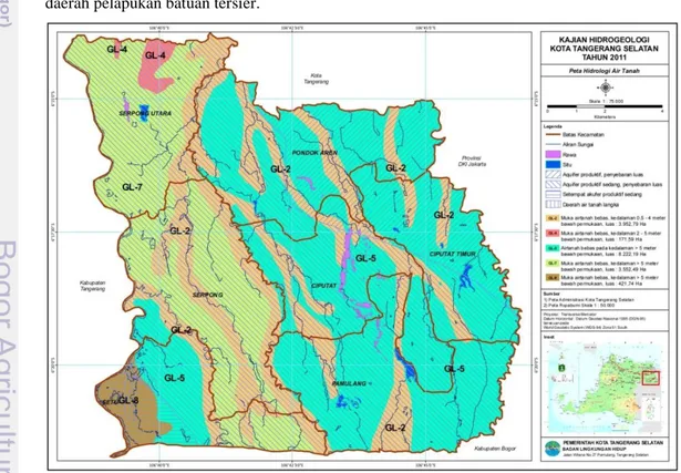 Gambar 8. Peta hidrogeologi Kota Tangerang Selatan 