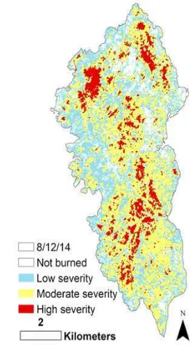 Figure 1. Soil burn severity map of the French Fire in 