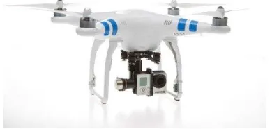 Figure 4. The DJI Phantom 2 UAV drone with GoPro camera 