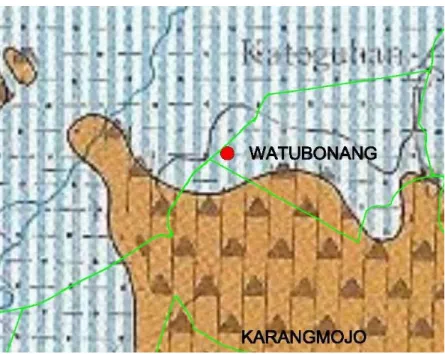 Gambar 7. Peta hidrogeologi Daerah Watubonang, Kecamatan Tawangsari,  Kabupaten Sukoharjo, Jawa Tengah 