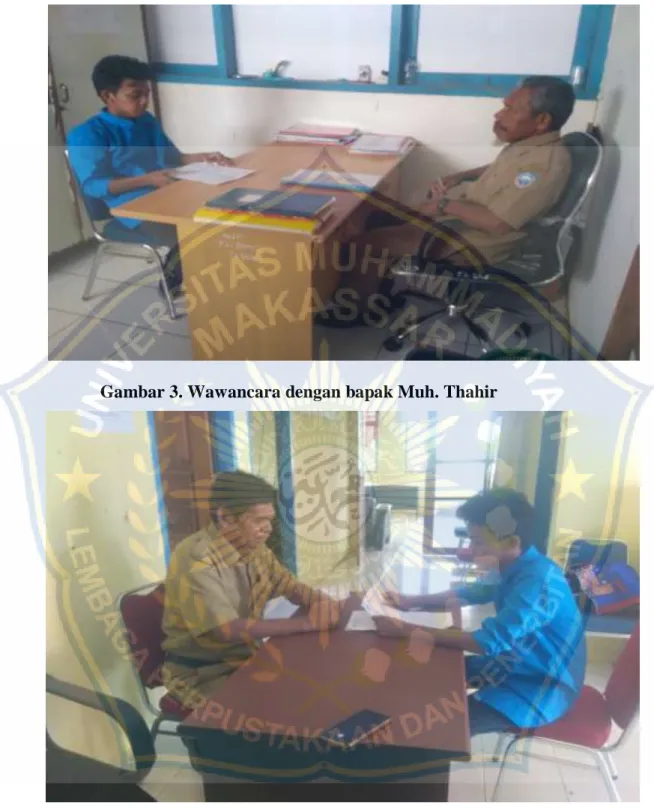 Gambar 3. Wawancara dengan bapak Muh. Thahir 