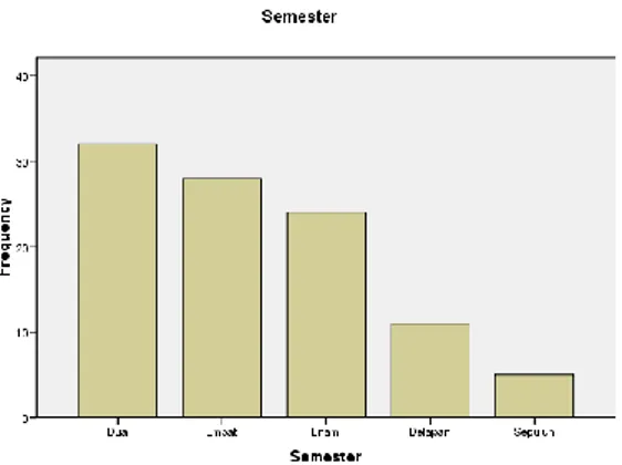 Grafik 4.3  Semester Responden 