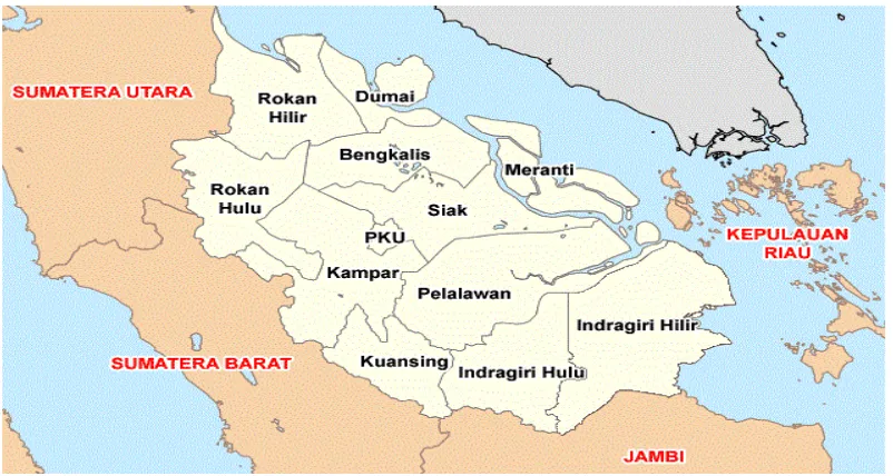 Gambar 4.1 Peta Provinsi Riau 