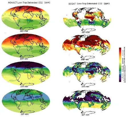 Figure 2 Climatology of mid-troposphere de-trended CO2NOAACT and AIRS.  based on  