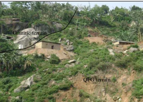 Figure 5.View of extensive hill cutting and alteration of natural slope as seen in Fatasil hill near Durgasarobar area