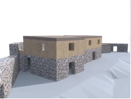 Figure 9. Agios Antonios Chomatas Site 9: ideal 3D reconstruction of the site  