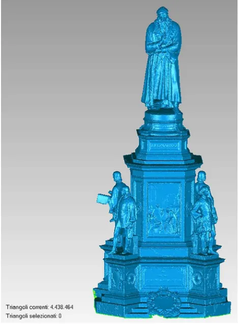 Figure 4. Reverse modelling of the monument 