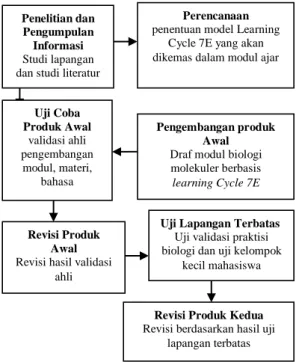 Gambar 1.  Prosedur Pengembangan Modul 