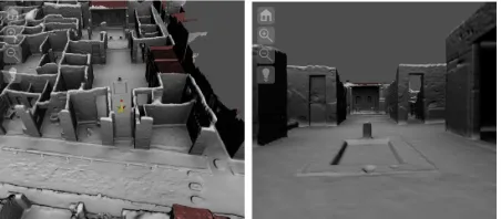 Figure 3: Switching from bird’s eye to ﬁrst-person preserves theuser position and orientation, as it is visible in these images.