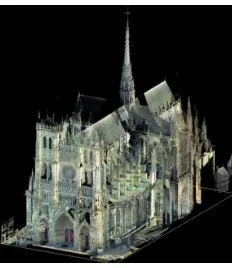 Figure 1: View of the Amiens cathedral point clouds model
