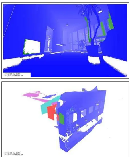 Figure 7: Screenshots of corrected point clouds in a point cloudviewer.