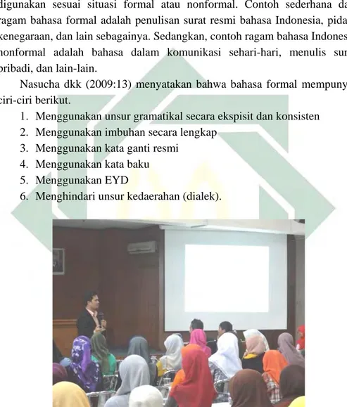 Gambar 2.3 Contoh Pemakaian Ragam Bahasa Indonesia Formal  (www.google.com) 