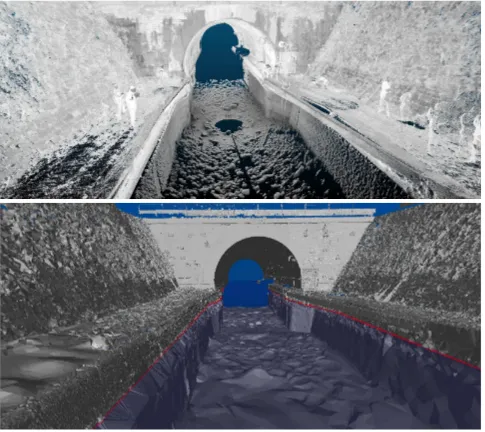 Figure 8: Resulting full 3D geo-referenced model of Niderviller’s canal tunnel entrance