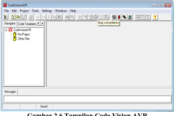 Gambar 2.6 Tampilan Code Vision AVR 