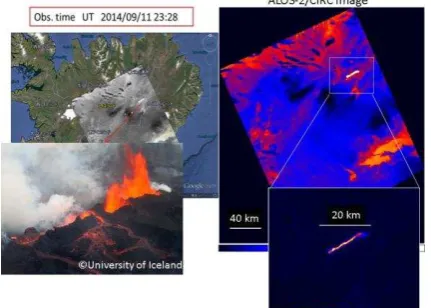 Figure 14. Bardarbunga volcano in Iceland (UTC 23:28, September 11, 2014).   