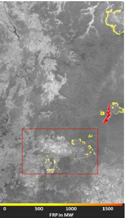 Figure 3: Calculated FRP from TET-1 image (26th Oct. 2013) 
