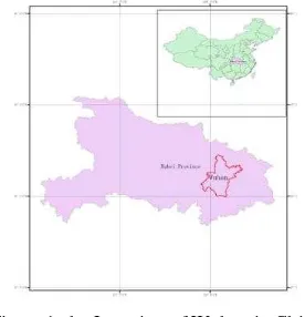Figure 1. the Location of Wuhan in China 